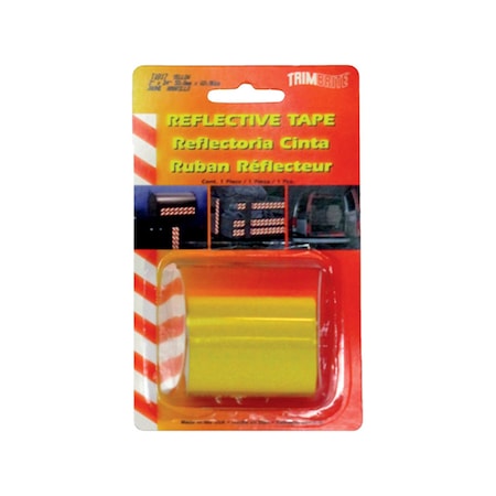 Trim Brite Trim Brite 2 in. W X 24 in. L Yellow Reflective Tape 1 pk T1817